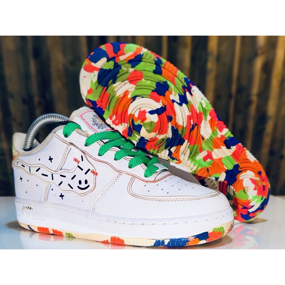 Nike Air Force 1 LV8 Sketch Paint Splatter White Multi DV1366-111 GS 7Y EU40